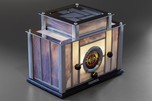 Radio-Glo Stained Glass + Chrome Radio in Lavender Swirl - Prototype